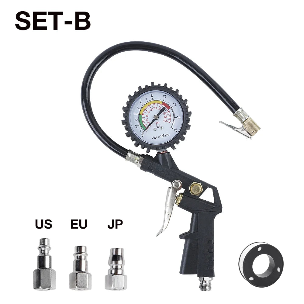 Multifunctional Tire Pressure Gauge and Inflator