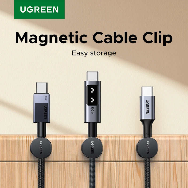 Magnetic Desk Cable Organizer Clips for USB Charging Cords