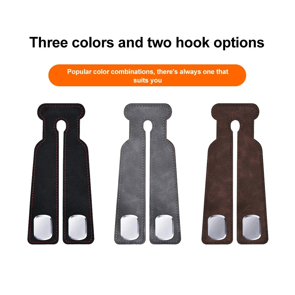 Suede Leather Car Glove Box Hanging Hook for Handbags and Accessories - 13