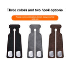 Suede Leather Car Glove Box Hanging Hook for Handbags and Accessories