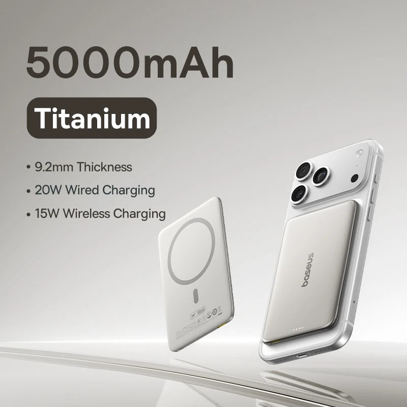 5000mAh Magnetic Wireless Power Bank for Smartphone Fast Charging - 31