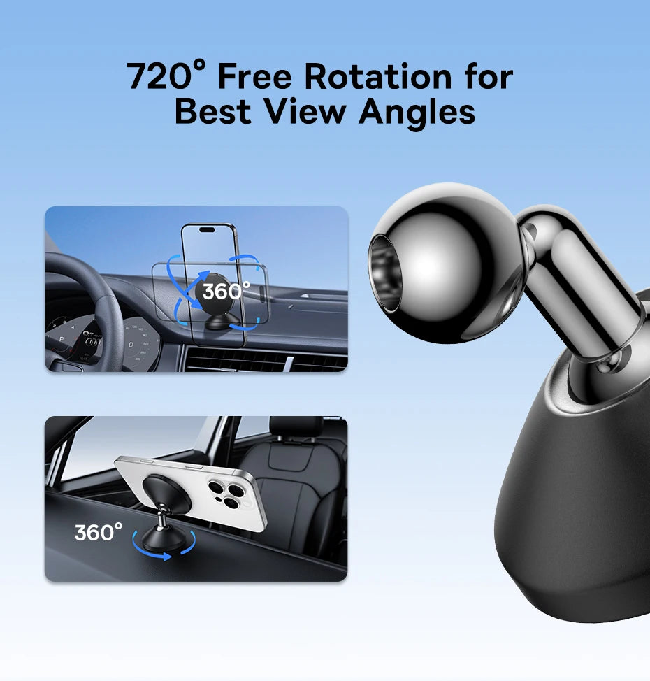 Magnetic Dashboard Car Phone Holder with Full Rotation - 8