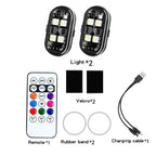 Wireless RGB LED Strobe Warning Light for Vehicles