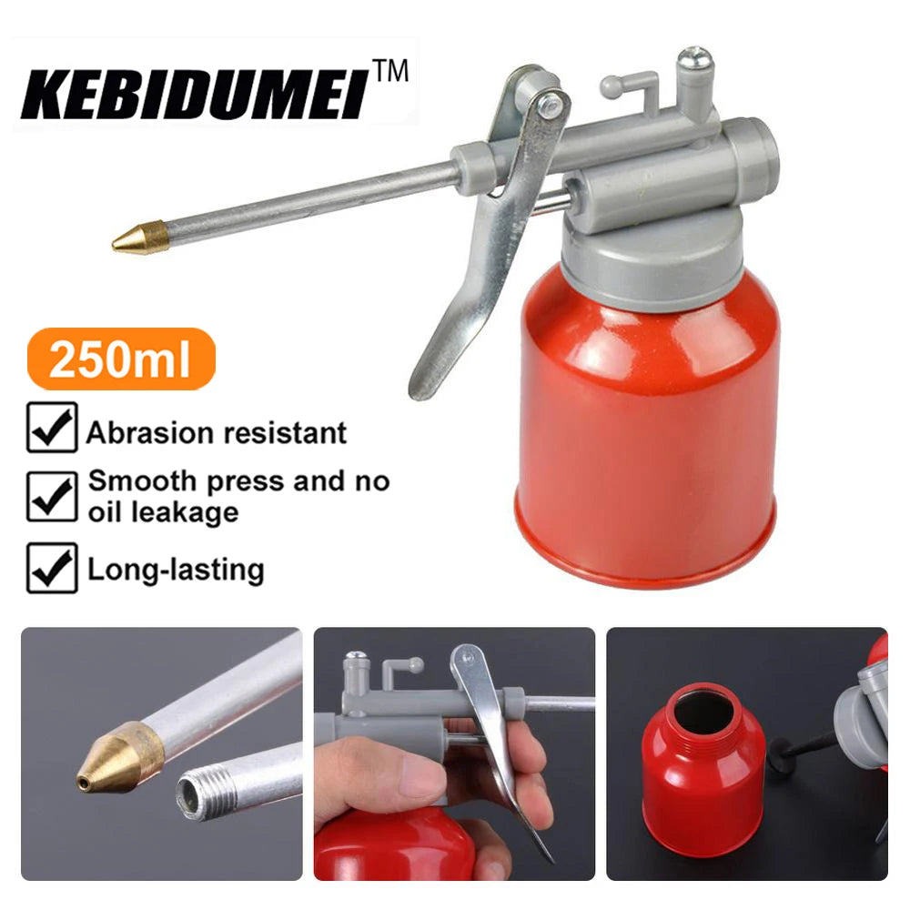 250ml Manual Pump Oiler Bottle High Pressure Lubrication Spray Can