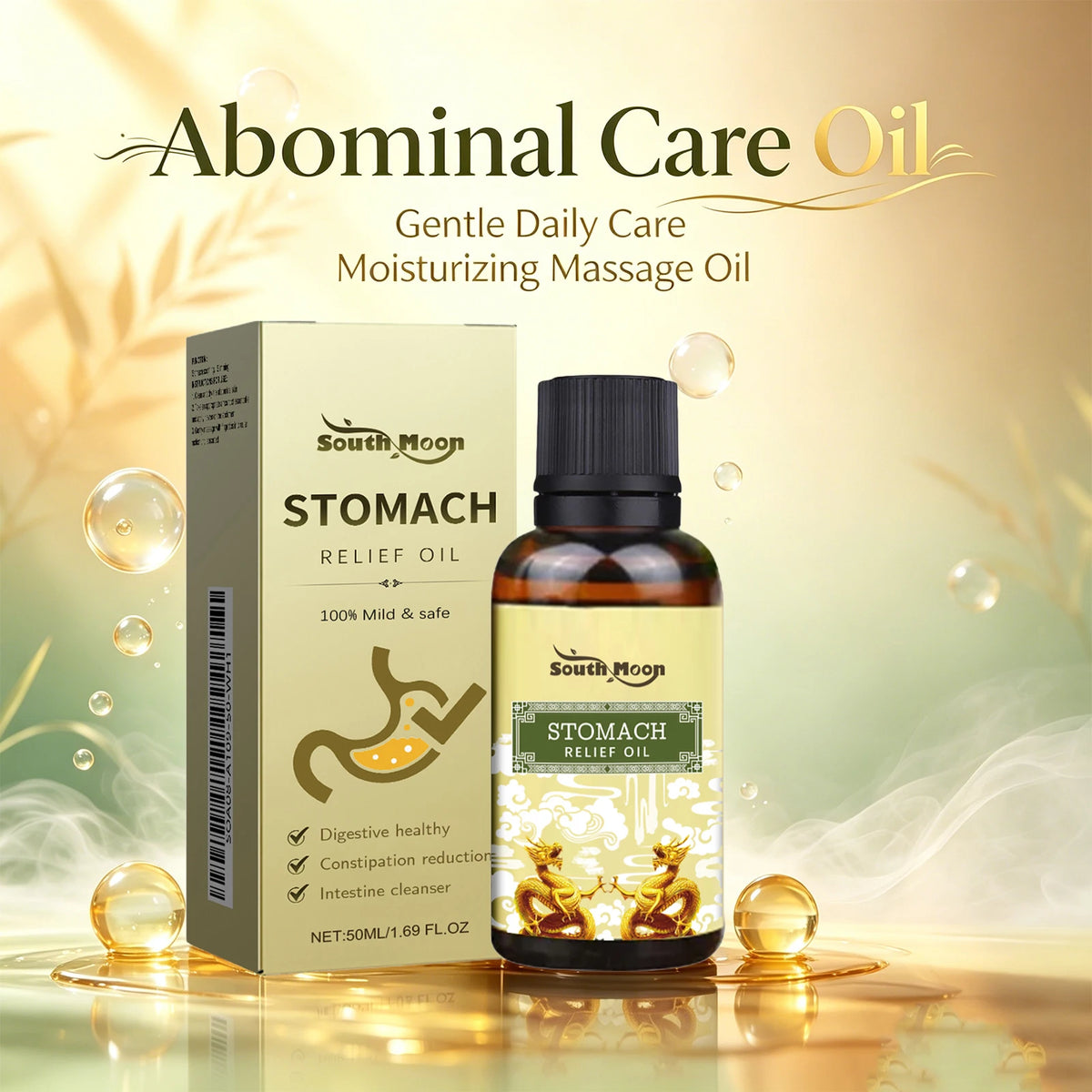 Herbal Abdominal Massage Oil for Digestive Relief