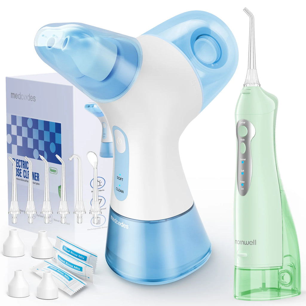 Electric Nasal Irrigation and Water Flosser Combo System