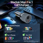 Starlink Mini 90W DC Power Cable 45W Type-C Car Charger 12V-24V