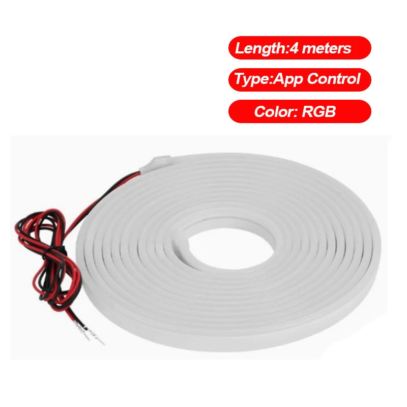 12V 4 Meter RGB LED Trunk Ambient Light Strip with App Control