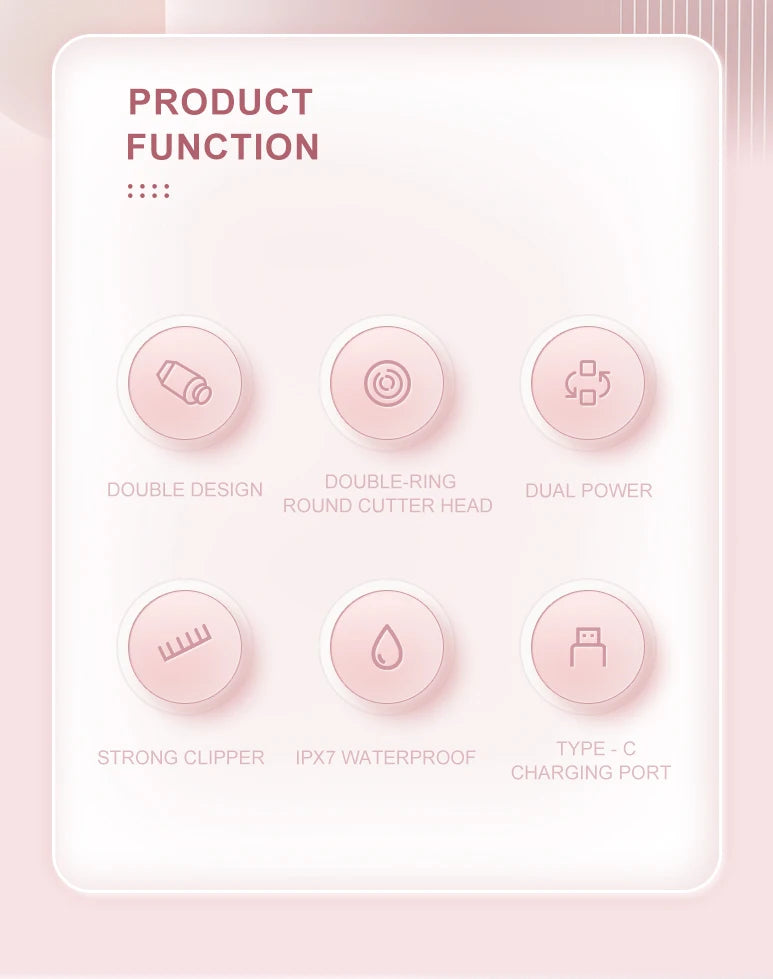 2-in-1 Waterproof Electric Hair Shaver for Body and Face