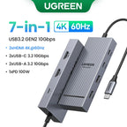 7-in-1 USB-C Hub with Dual 4K 60Hz HDMI and 100W PD Charging