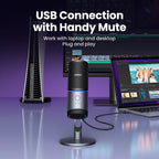 USB Condenser Microphone for Gaming Streaming and Recording