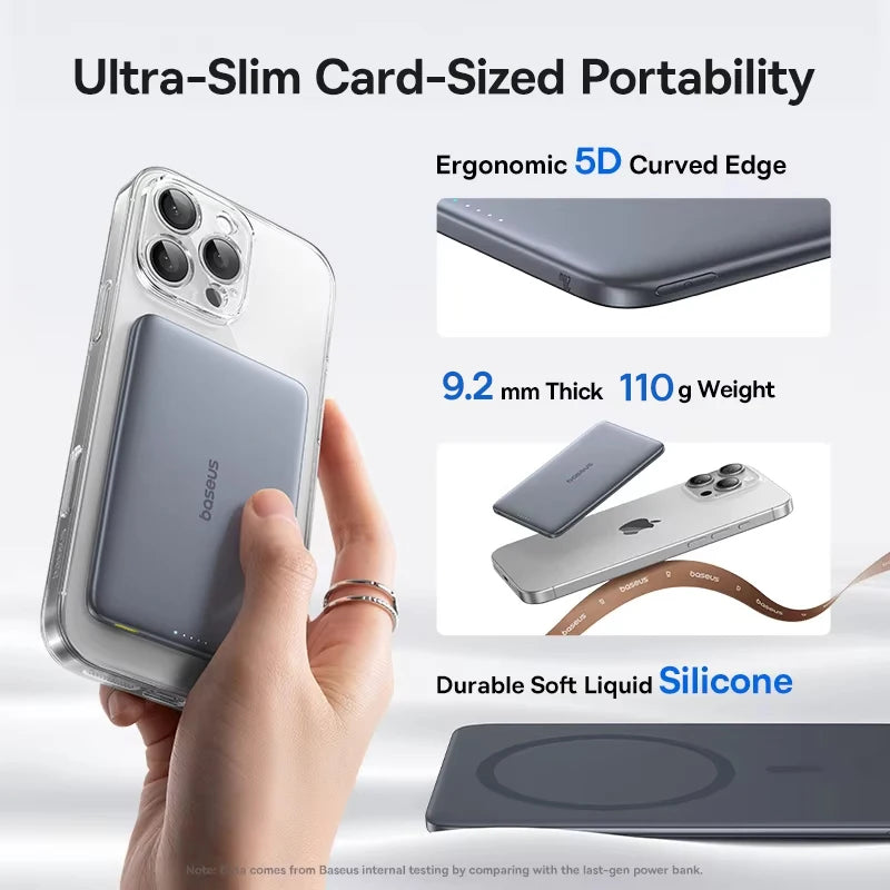 5000mAh Magnetic Wireless Power Bank for Smartphone Fast Charging