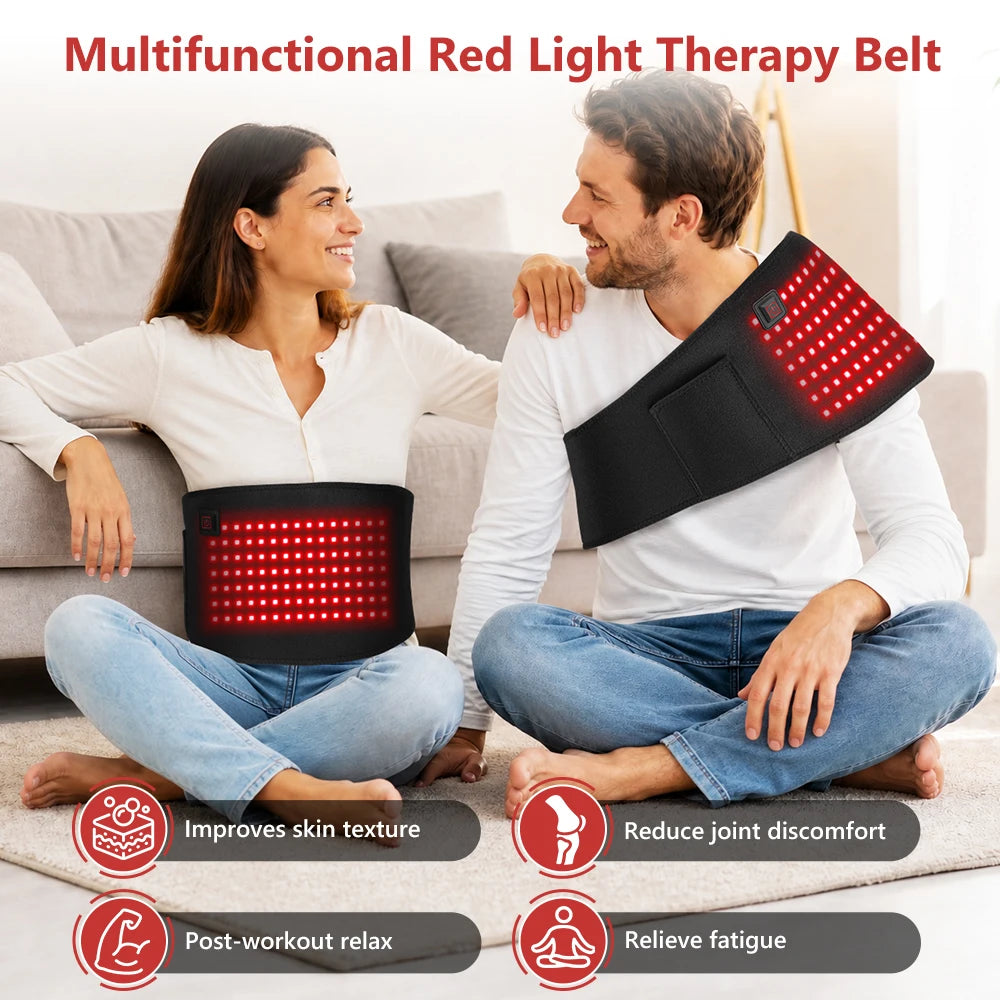 Red Light Therapy Heating Belt for Back and Menstrual Pain Relief