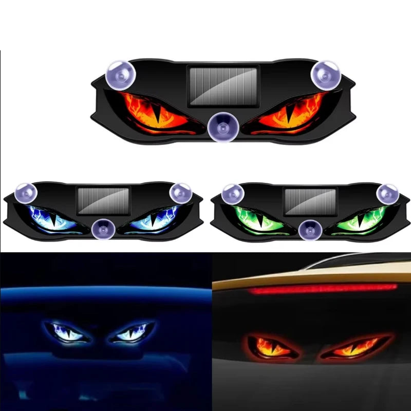 Solar Powered Demon Eye LED Car Warning Light - 1