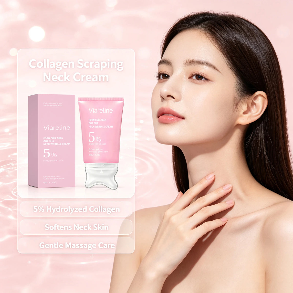 Collagen Firming Neck Cream with Integrated Massage Applicator