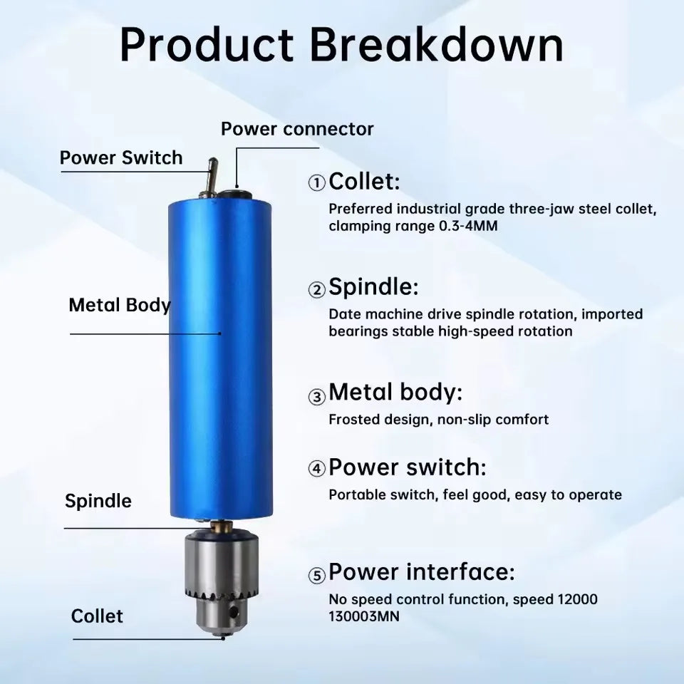 Adjustable Mini Electric Rotary Tool for DIY Engraving and Polishing