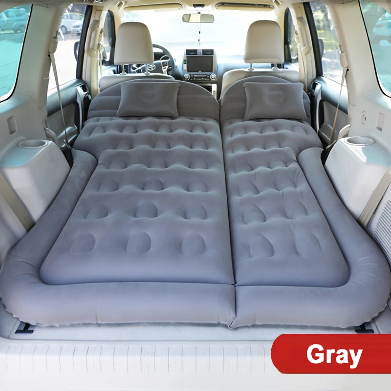 Inflatable Car Back Seat Mattress Bed with Pillows and Storage Bag