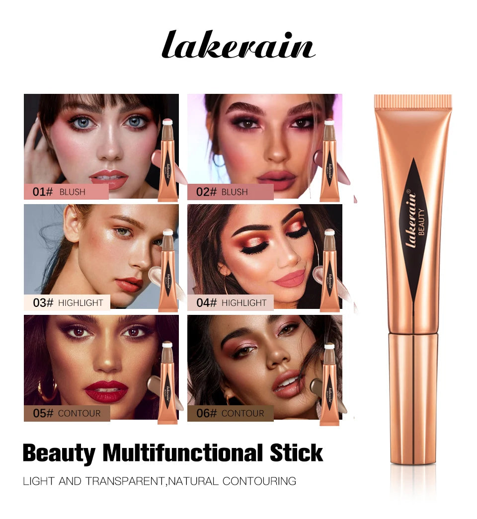 Liquid Contour, Blush and Highlighter Wand with Cushion Applicator