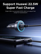 30W USB-C Fast Car Charger with Dual Ports