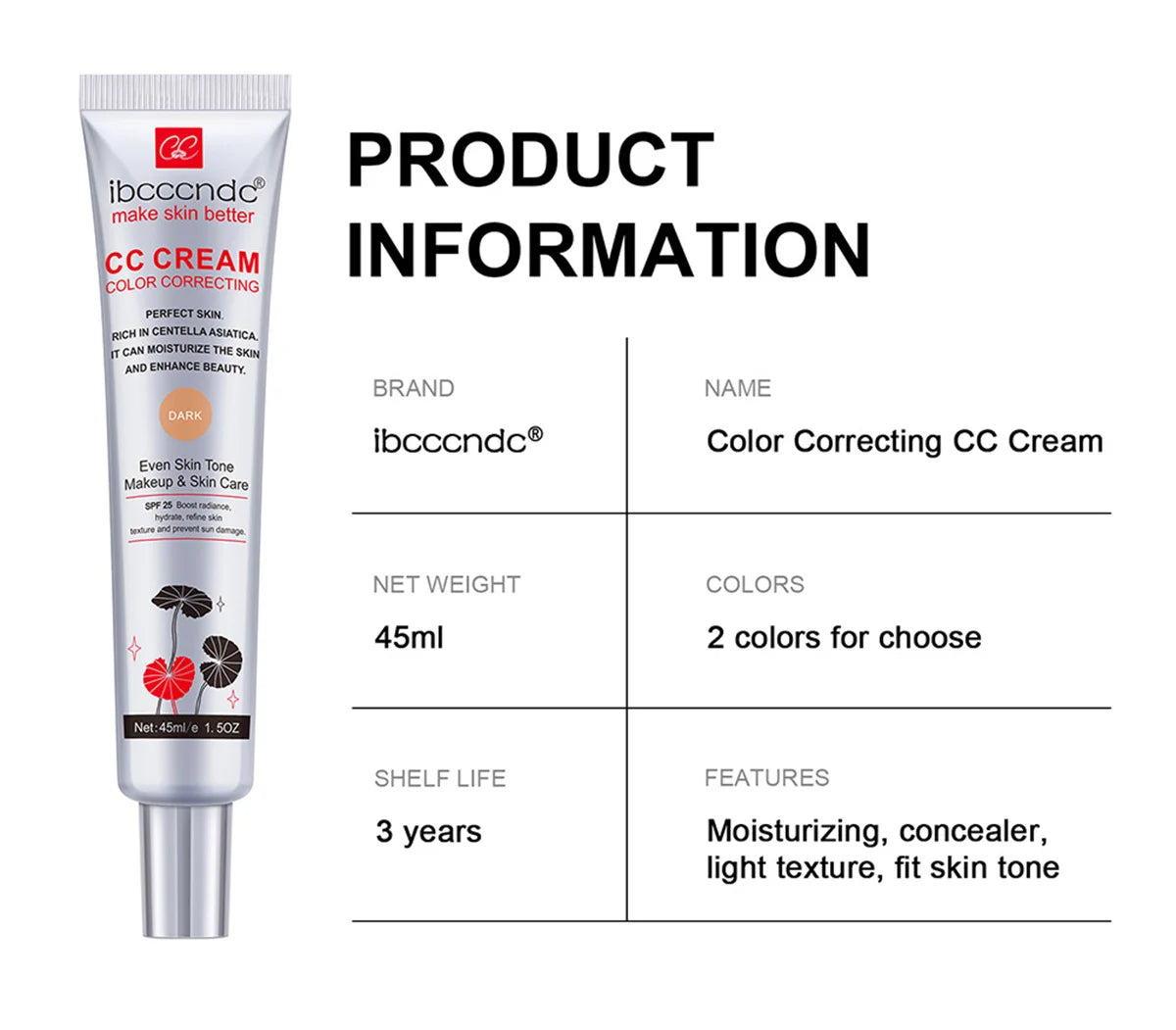 Color Correcting CC Cream and Sunscreen Blush Stick Duo Set - 16