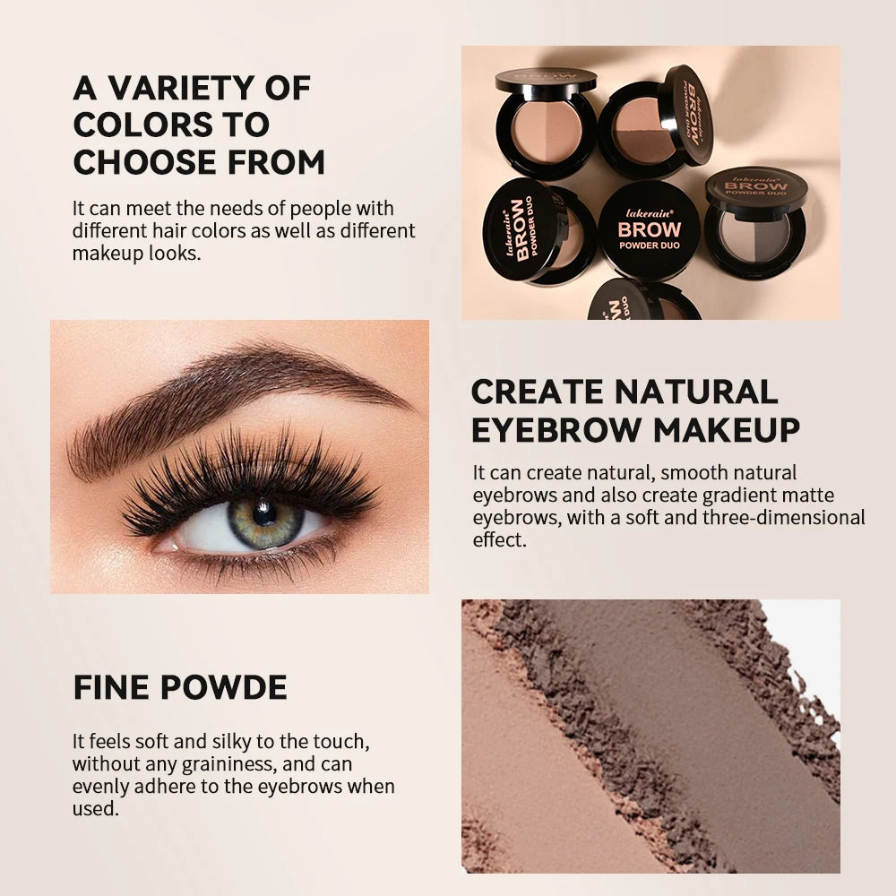Two-Color Eyebrow Powder Duo for Natural Brows and Contouring
