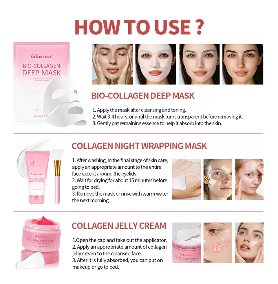 Collagen Face Skincare Set for Deep Nourishment and Hydration