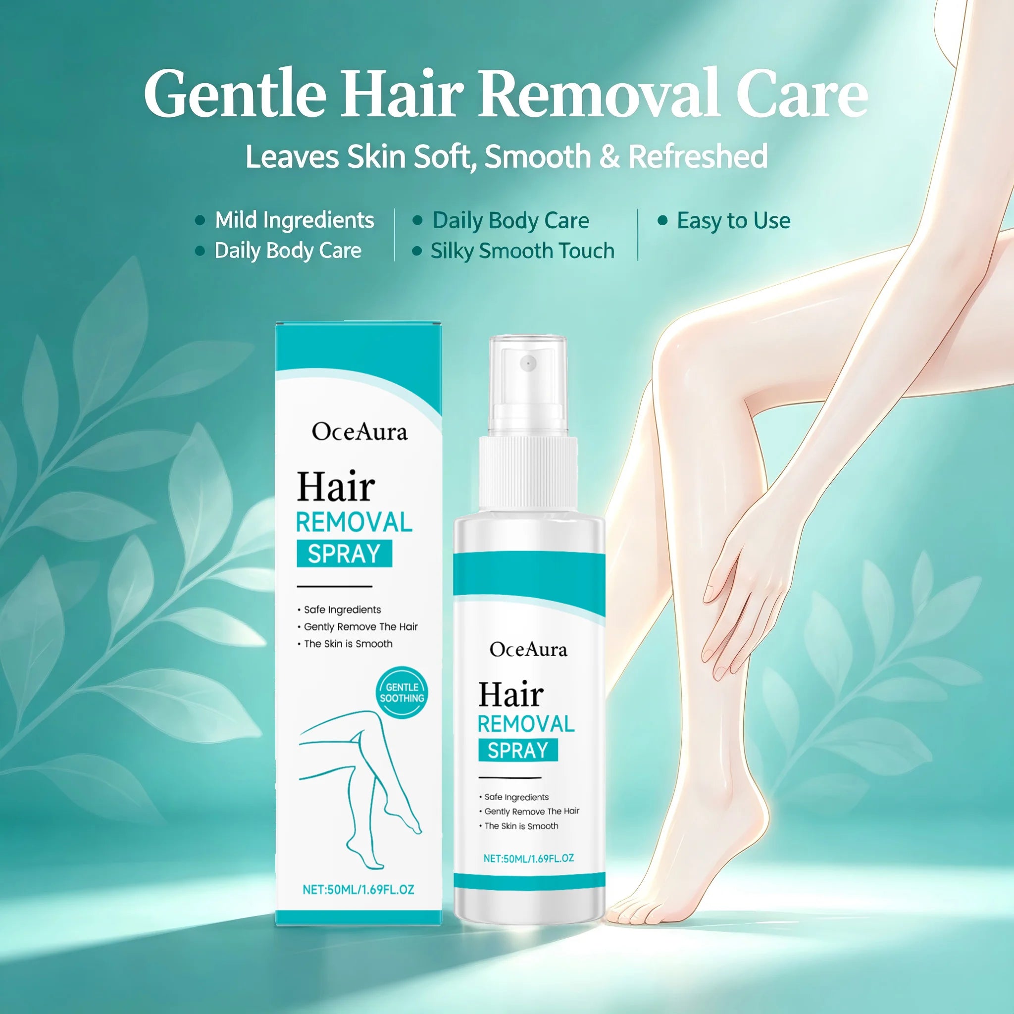 Painless Gentle Hair Removal Spray for Body and Legs - 1