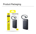 45W Fast Charging Power Bank with Dual Built-in USB-C Cables