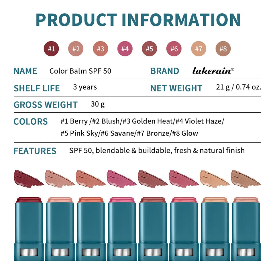 Color Correcting CC Cream and Sunscreen Blush Stick Duo Set