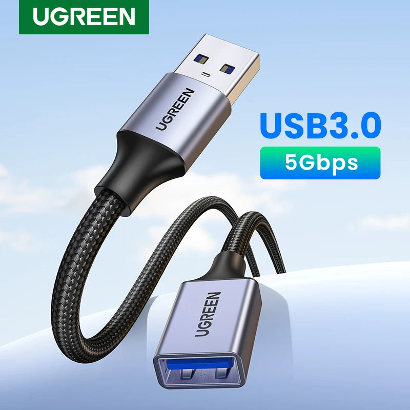 USB 3.0 Male to Female Extension Cable for Data Transfer - 6