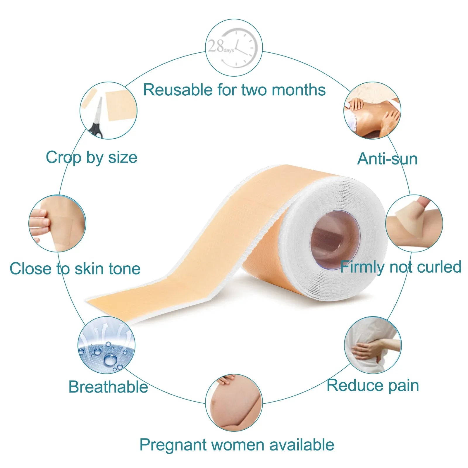 Reusable Silicone Gel Scar Removal Tape Roll - 7