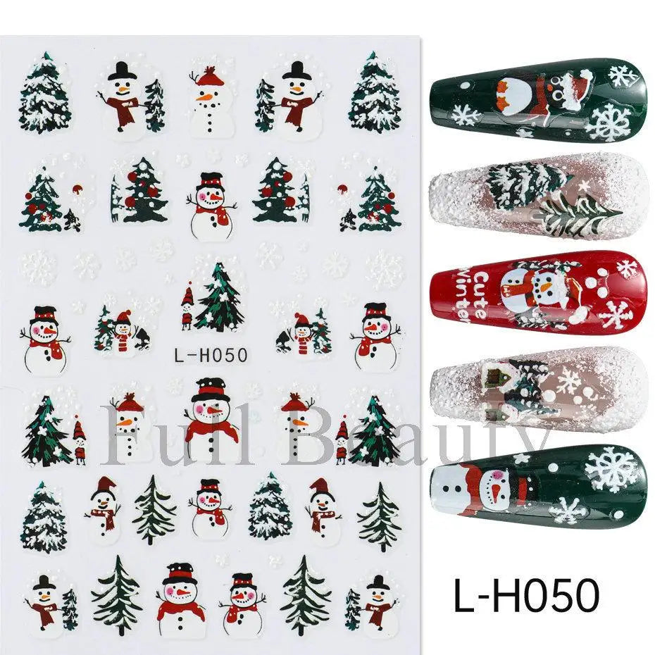 Christmas Cartoon Nail Art Decals