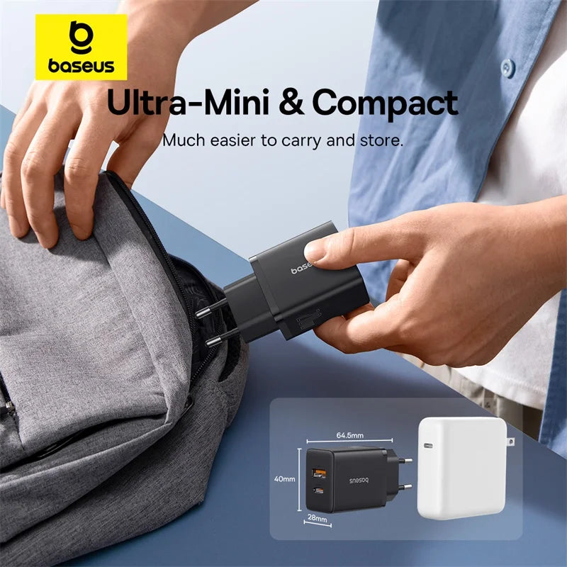 20W Dual Port Fast USB-C and USB-A Wall Charger