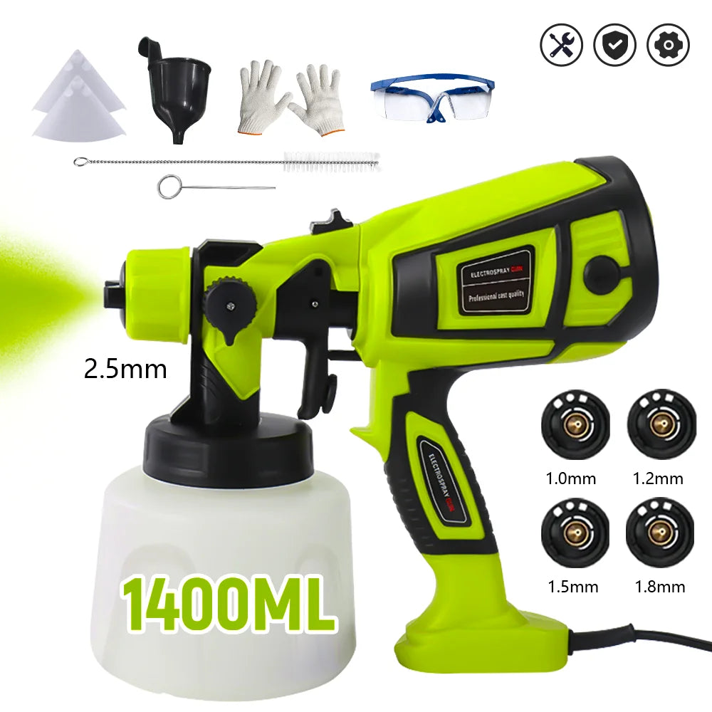 850W Electric HVLP Paint Sprayer with 5 Nozzles - 1