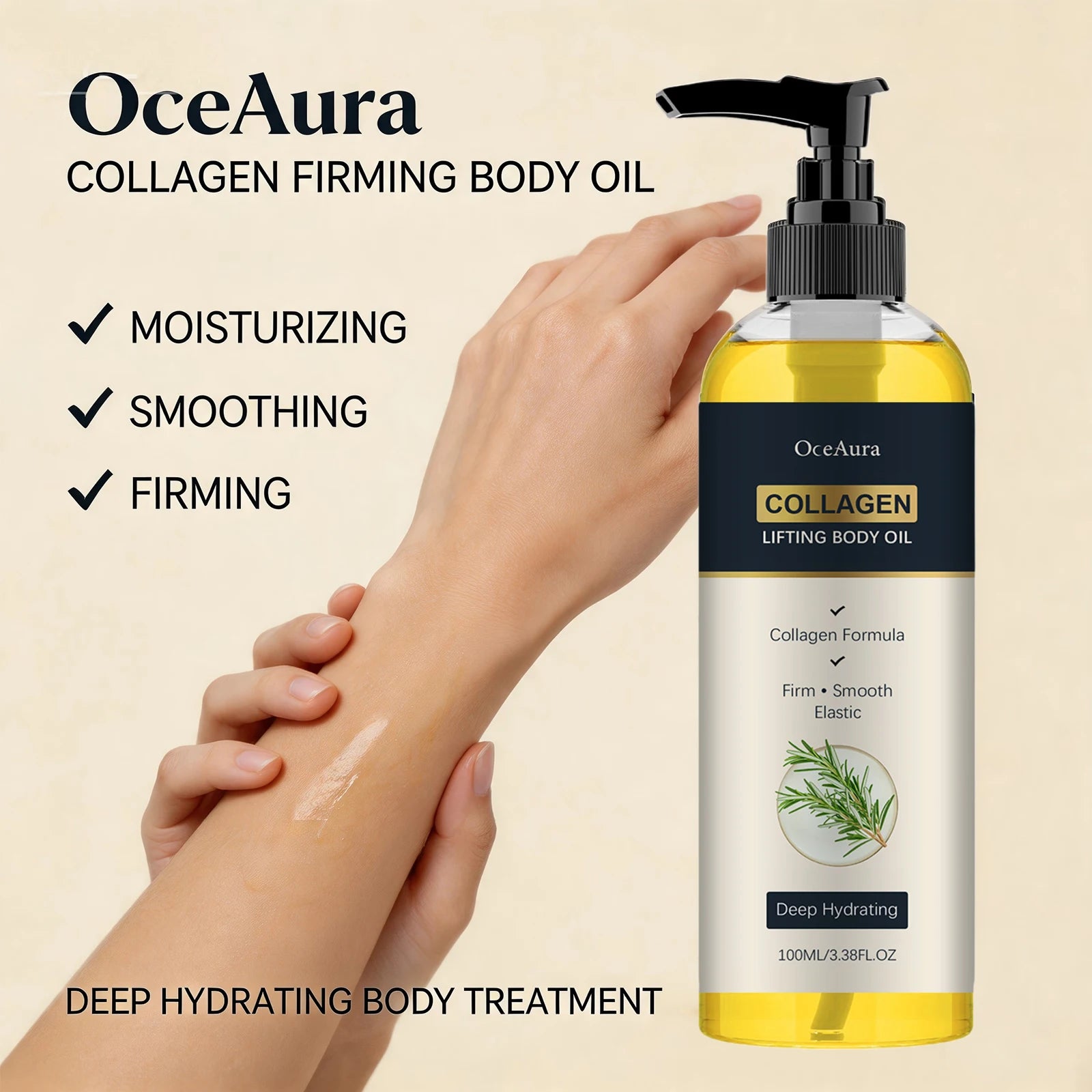 Collagen Lifting Body Oil for Skin Firming and Hydration - 1