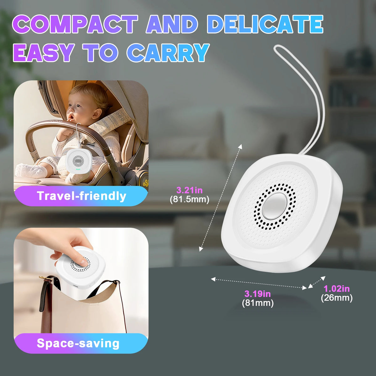 Portable White Noise Sound Machine for Baby and Adult Sleep