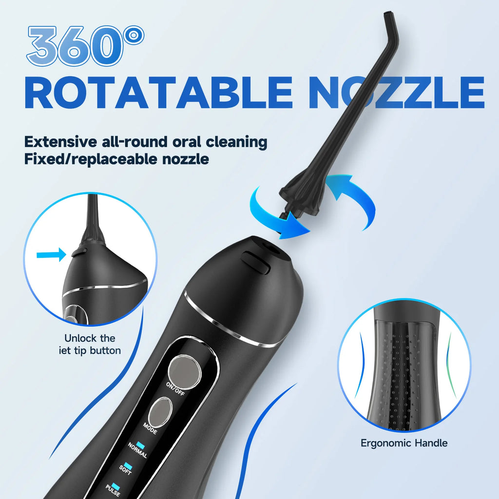 Portable Cordless Water Flosser for Teeth and Gum Health