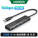 4-Port USB 3.0 Data Hub Splitter for Laptops and Desktop PCs