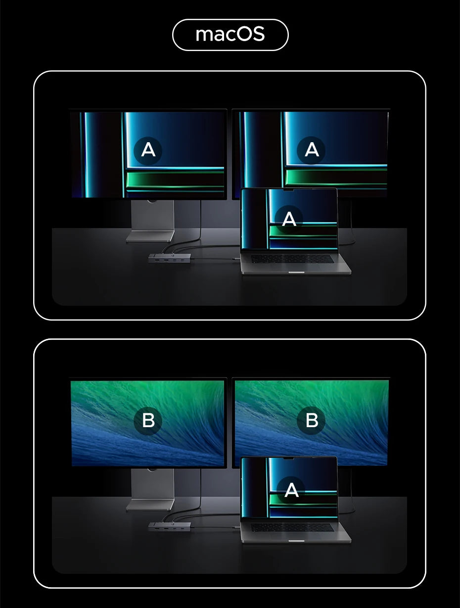 7-in-1 USB-C Hub with Dual 4K 60Hz HDMI and 100W PD Charging