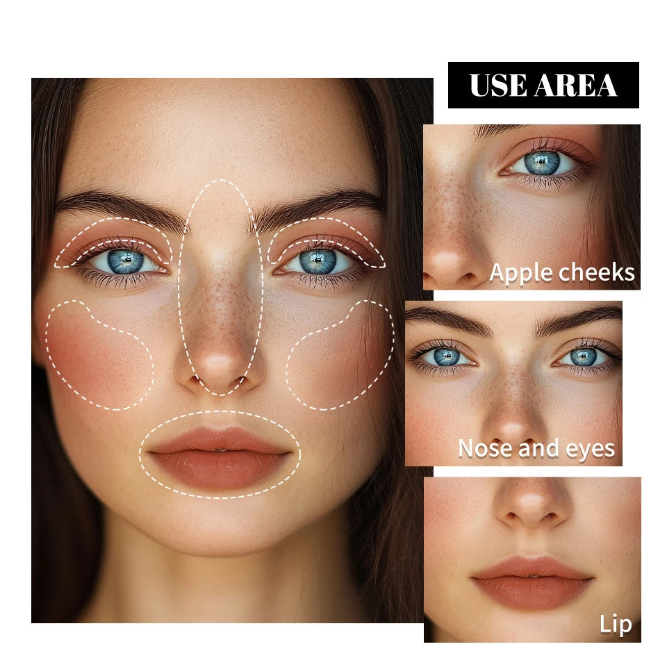 Matte Satin Cream Blush for Long-Lasting Natural Glow - 6