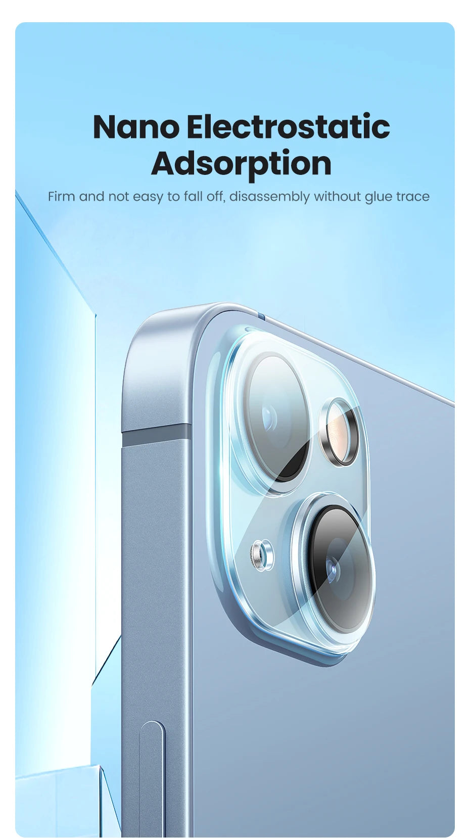 Tempered Glass Camera Lens Protector for iPhone 13-15 Series