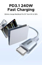 240W USB-C PD3.1 Fast Charging and Data Sync Cable