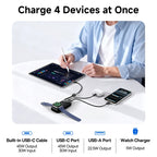 45W 10000mAh Portable Power Bank with Integrated Watch Charger