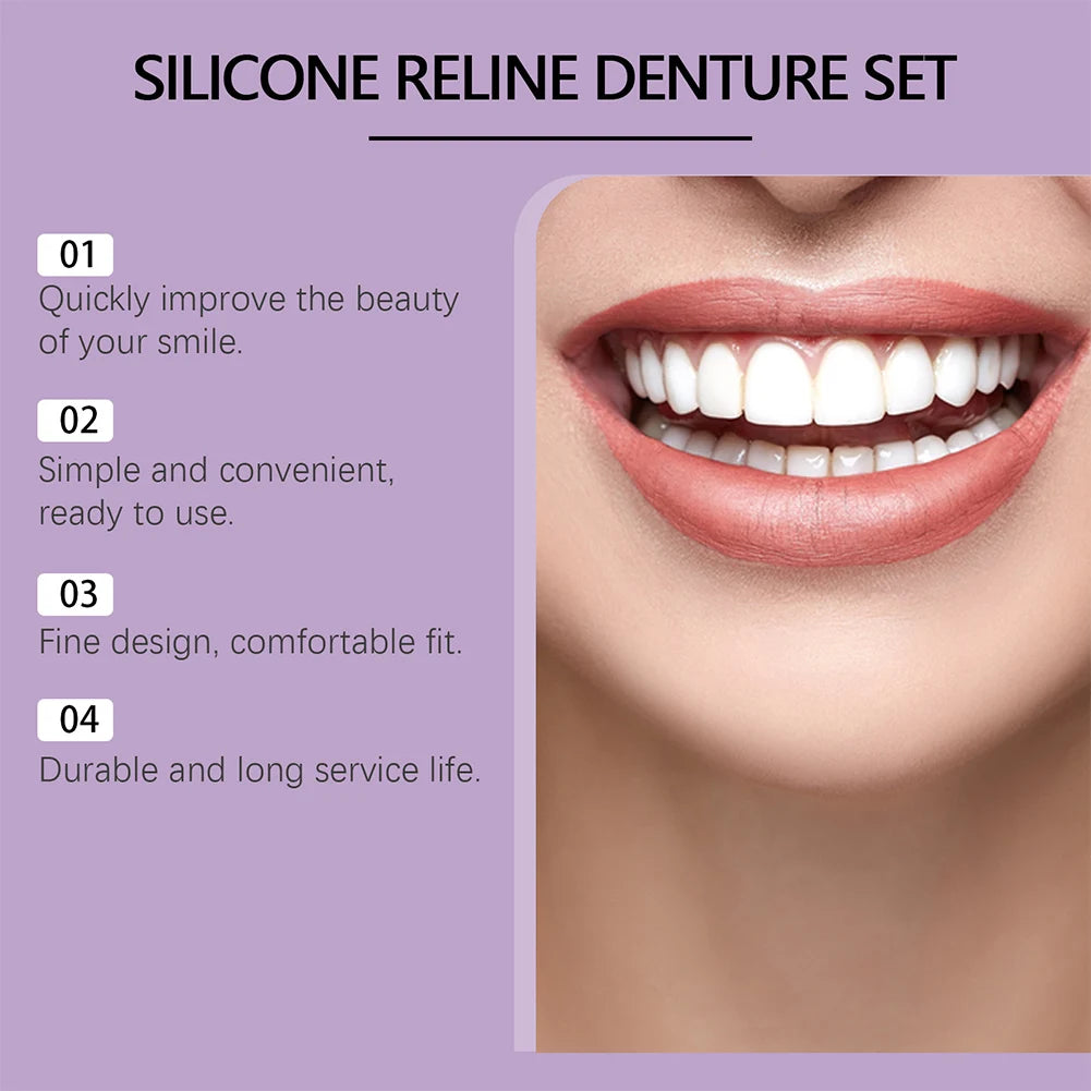 Silicone Reline Denture Set for Comfortable Fit