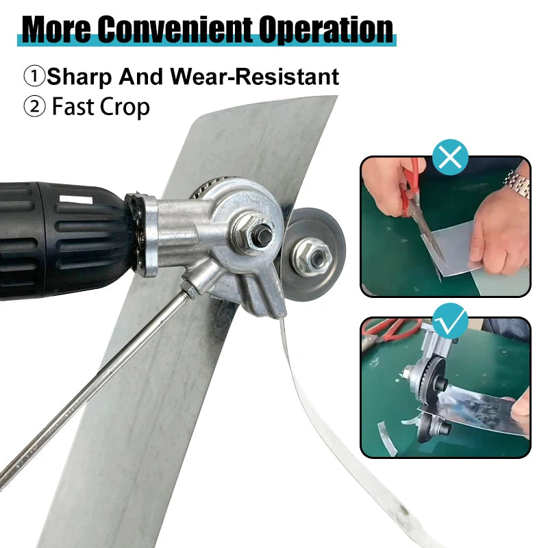 Electric Drill Plate Cutter Attachment Metal Sheet Nibbler Cutter
