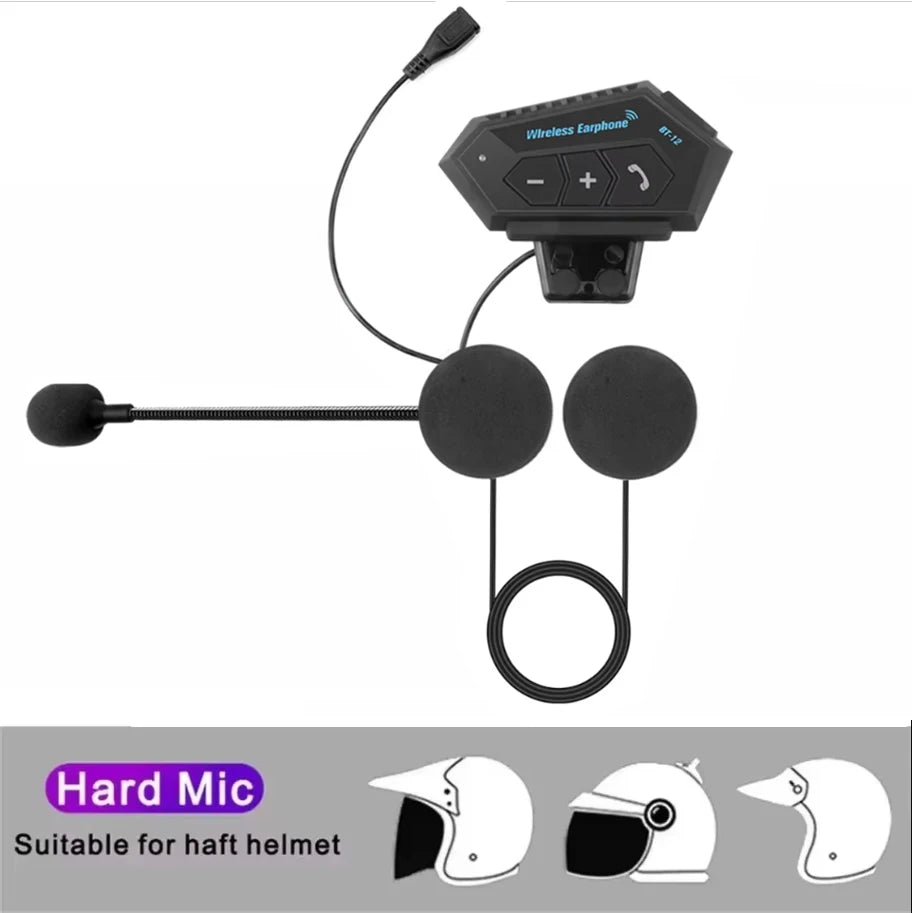 Bluetooth 5.0 Motorcycle Helmet Wireless Headset Handsfree Stereo Speaker
