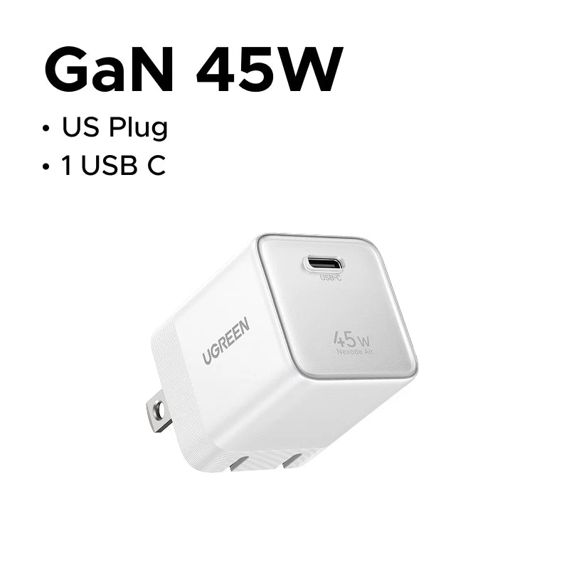 45W GaN USB-C Fast Charger for Smartphones and Tablets