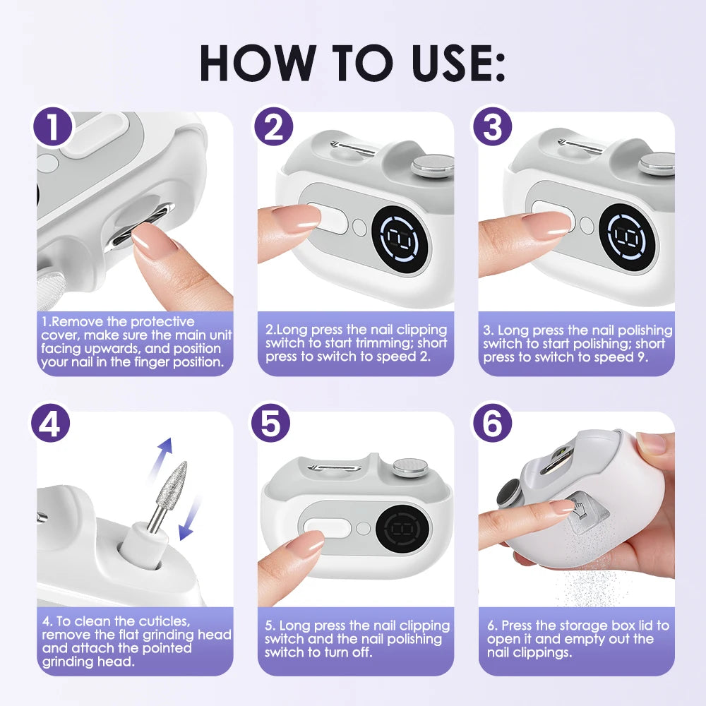 4-in-1 Electric Nail Clipper and Grooming Kit