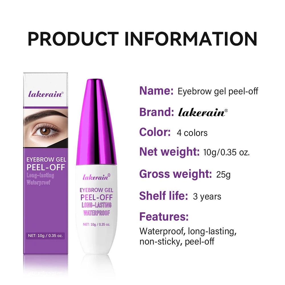 Waterproof Peel-Off Eyebrow Tint Gel - 6