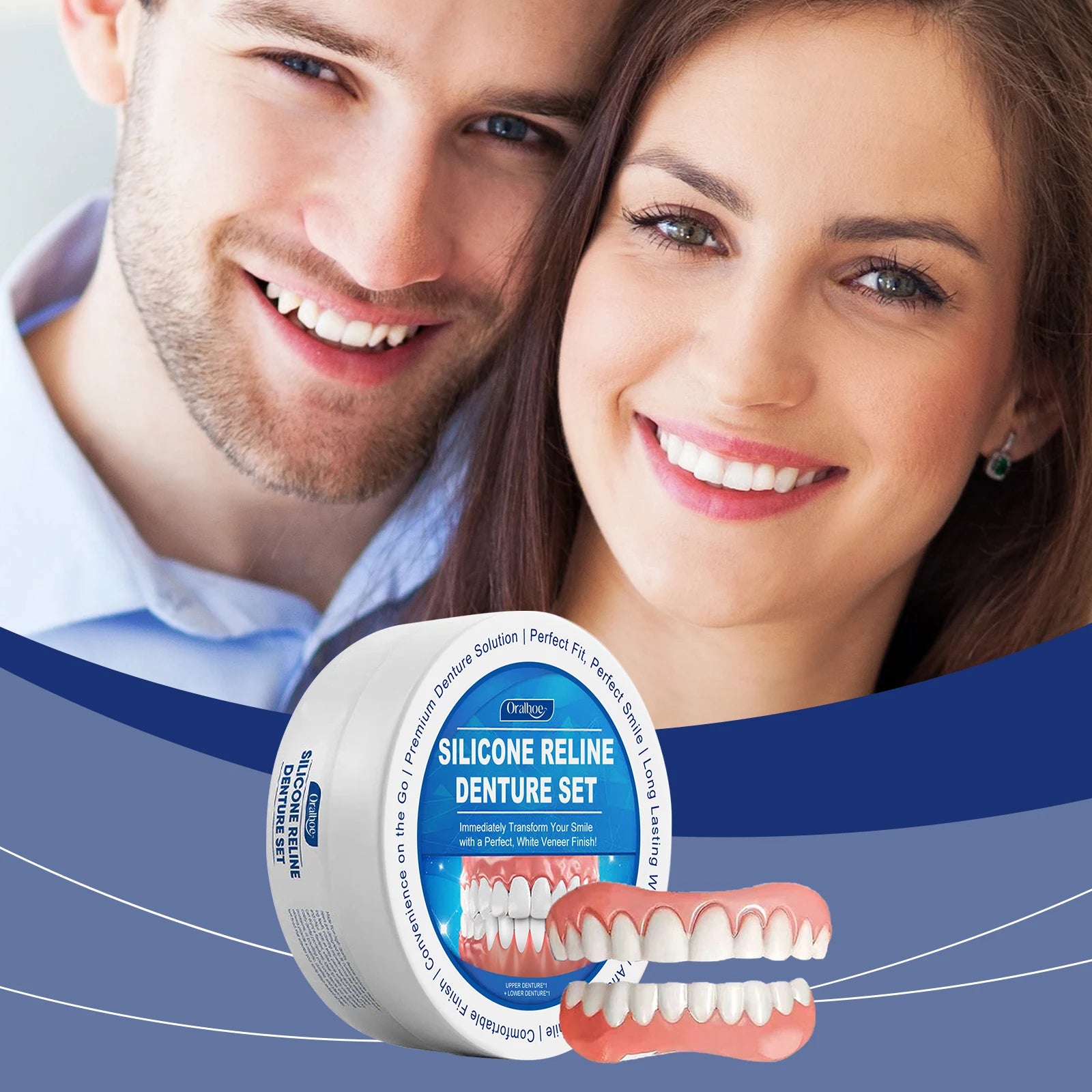 Flexible Silicone Denture Reline and Cosmetic Smile Kit - 2